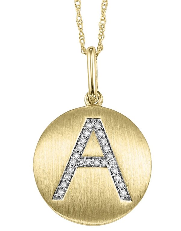 10K Diamond Alphabet Pendant - Kirk's Jewelers